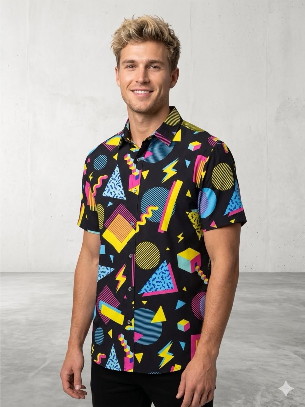 Oh Snap By Drill Clothing Shirt XL 80s 90s Geometric
Shapes